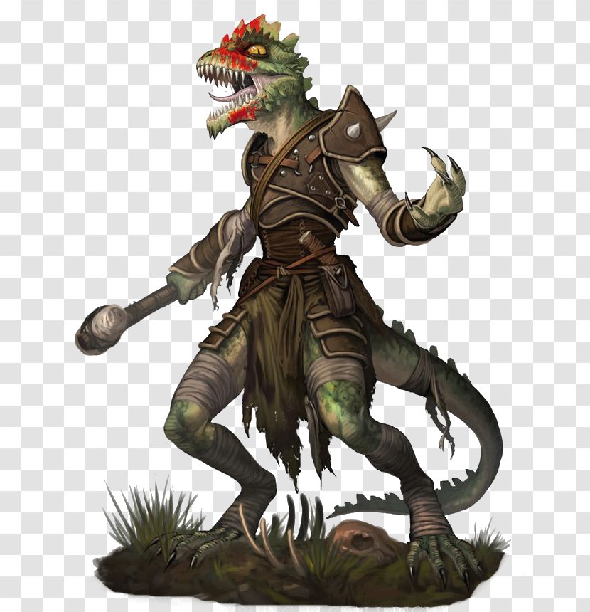 Dungeons & Dragons Concept Art Lizardfolk Pathfinder Roleplaying Game - Tyrannosaurus - Champions Rpg Characters Transparent PNG