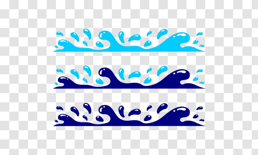 Splash Drop Water Clip Art - Royaltyfree - Wave Border Transparent PNG
