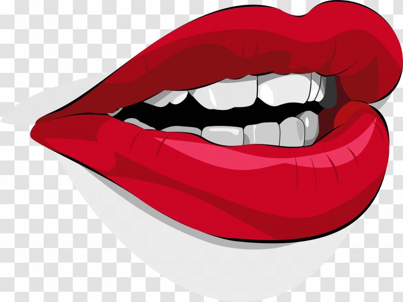 Mouth Lip Clip Art - Tree - Red Lips And White Teeth Transparent PNG