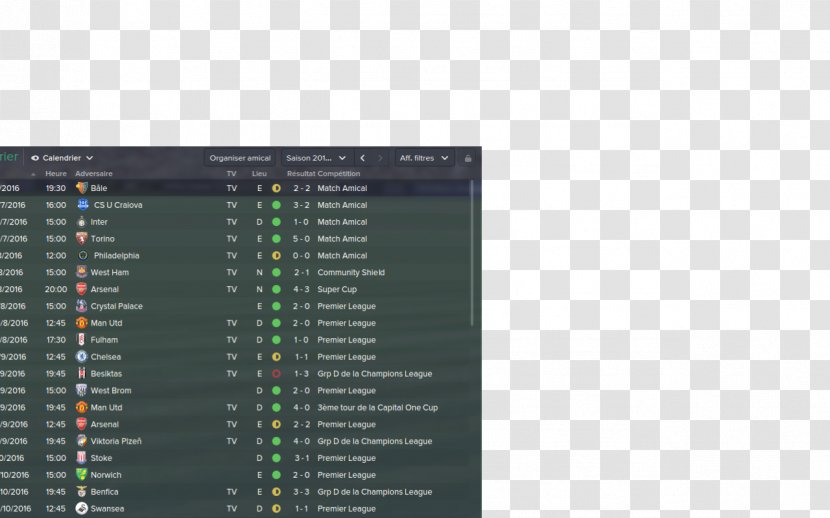 Football Manager 2016 2015 Sunderland A.F.C. 2014 Tactic - Premier League Transparent PNG