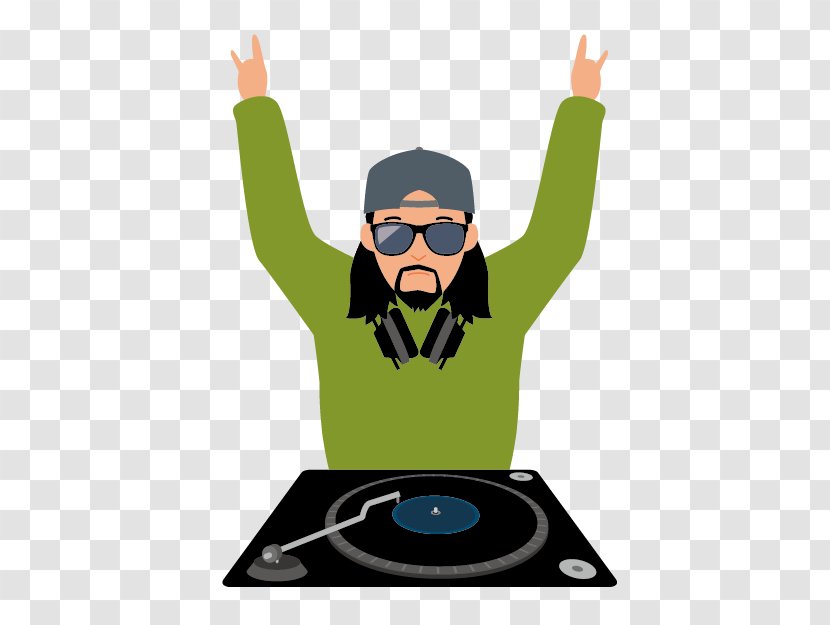 Cartoon Disc Jockey Illustration - Frame - DJ Bar Transparent PNG