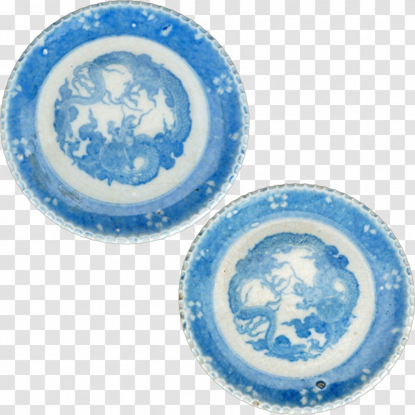 Underglaze Plate Blue And White Pottery Ceramic Glaze Porcelain - Tableware Transparent PNG