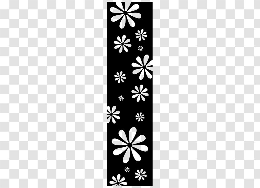 Line Flower White Black M Font Transparent PNG