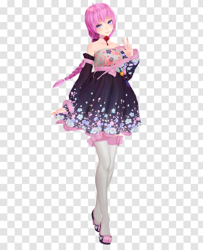 Megurine Luka Hatsune Miku IA Vocaloid Hanbok - Silhouette Transparent PNG