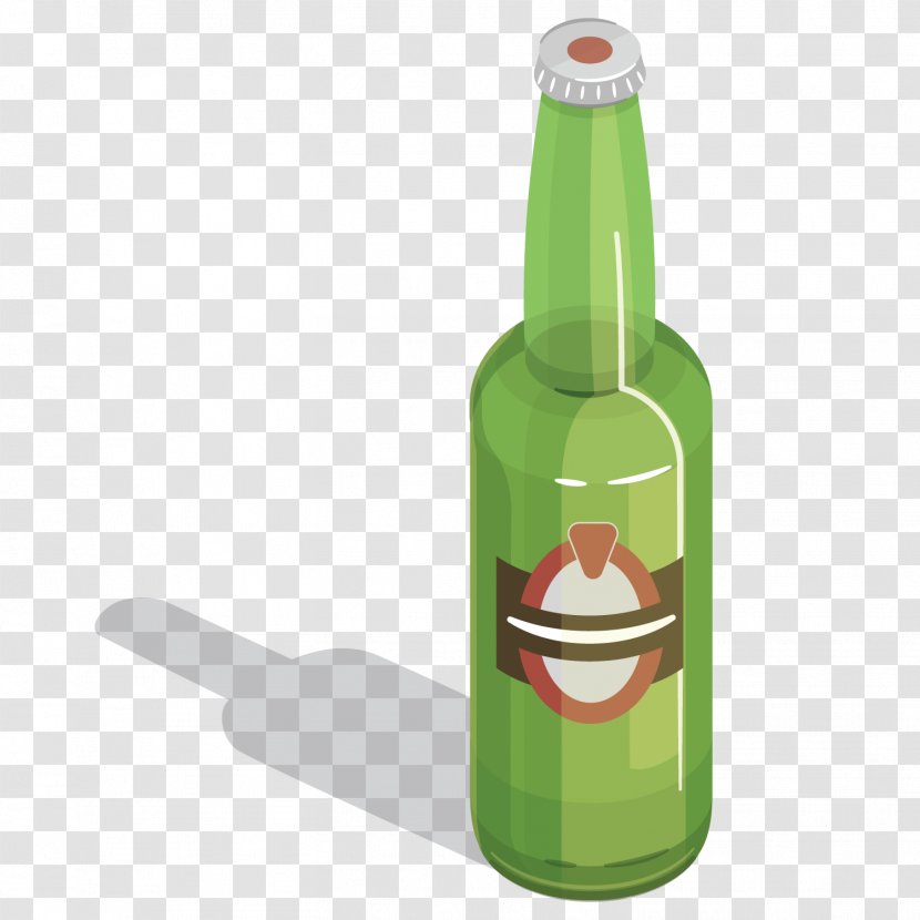 Beer Bottle Wine Glass - Vector Transparent PNG