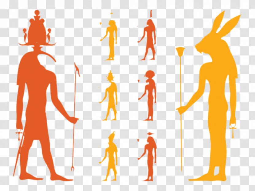 Ancient Egyptian Deities Deity Set Religion - Human Body - Color Silhouette Figures Transparent PNG
