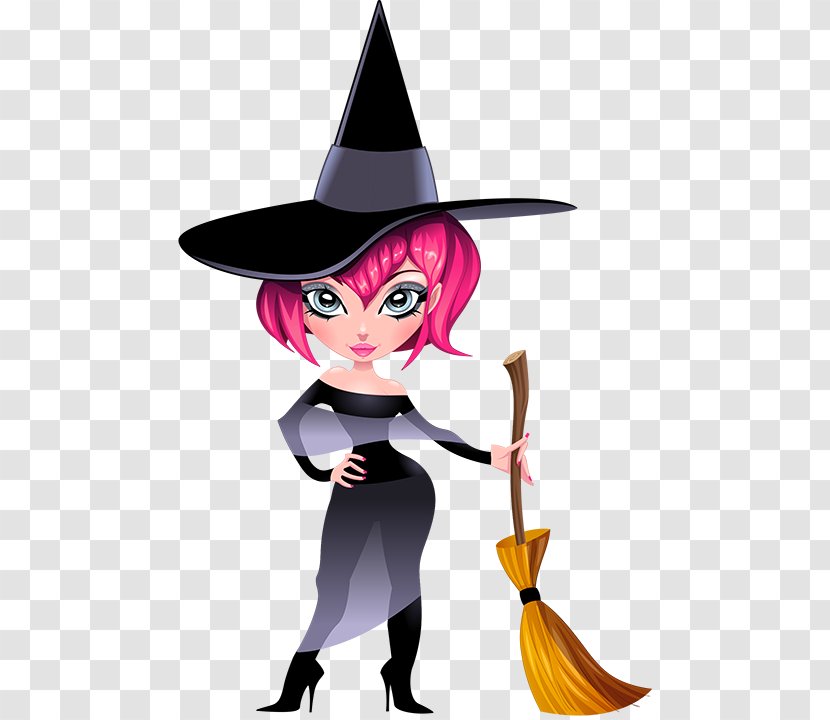 Cartoon Witchcraft - Broom - Five Witch Transparent PNG