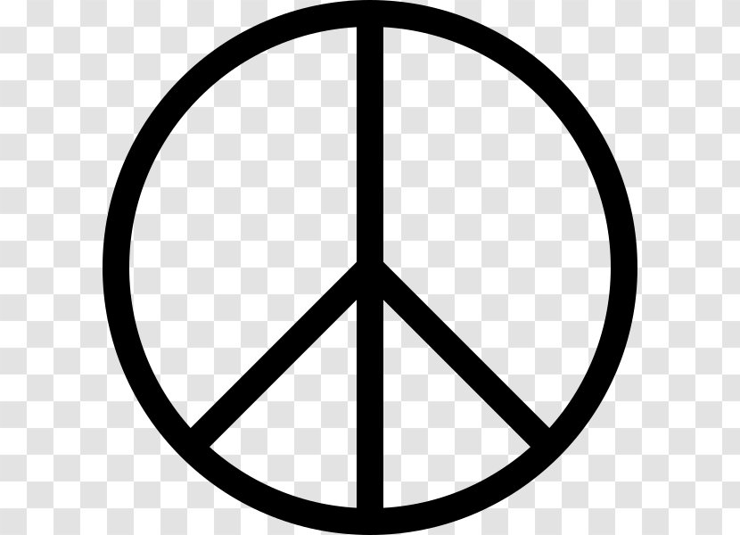 Peace Symbols Campaign For Nuclear Disarmament Clip Art - Black And White - Symbol Transparent PNG
