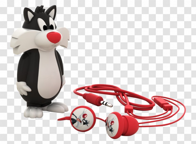 Audio Sylvester Tweety MP3 Player Looney Tunes - Watercolor - Headphones Transparent PNG