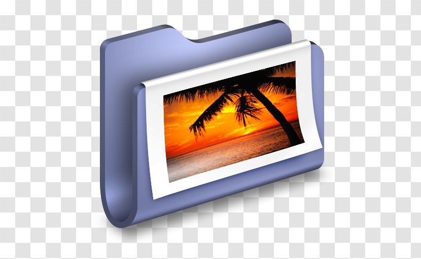 Display Device Multimedia Heat - Directory - Photos Blue Folder Transparent PNG