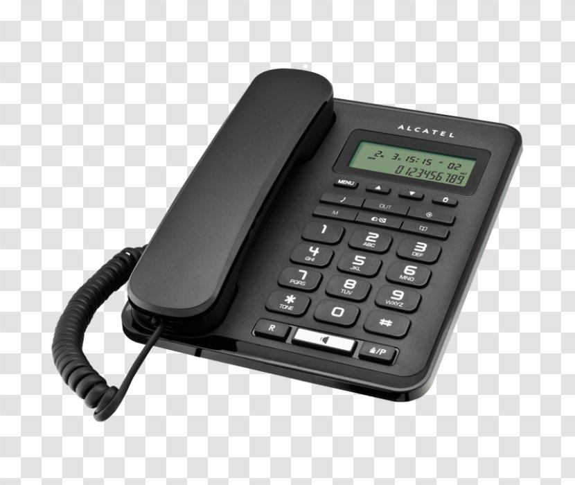 Alcatel Mobile Home & Business Phones Telephone Digital Enhanced Cordless Telecommunications Speakerphone - Atlinks Advanced T56 - Phone Transparent PNG