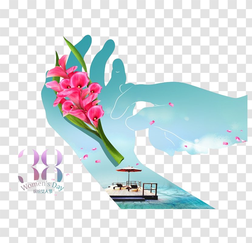 International Womens Day Woman Rights - Flowering Plant - 38 Women's Gestures Creative Map Transparent PNG
