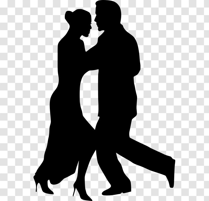 Partner Dance Clip Art - Silhouette - Romantic Couple Transparent PNG