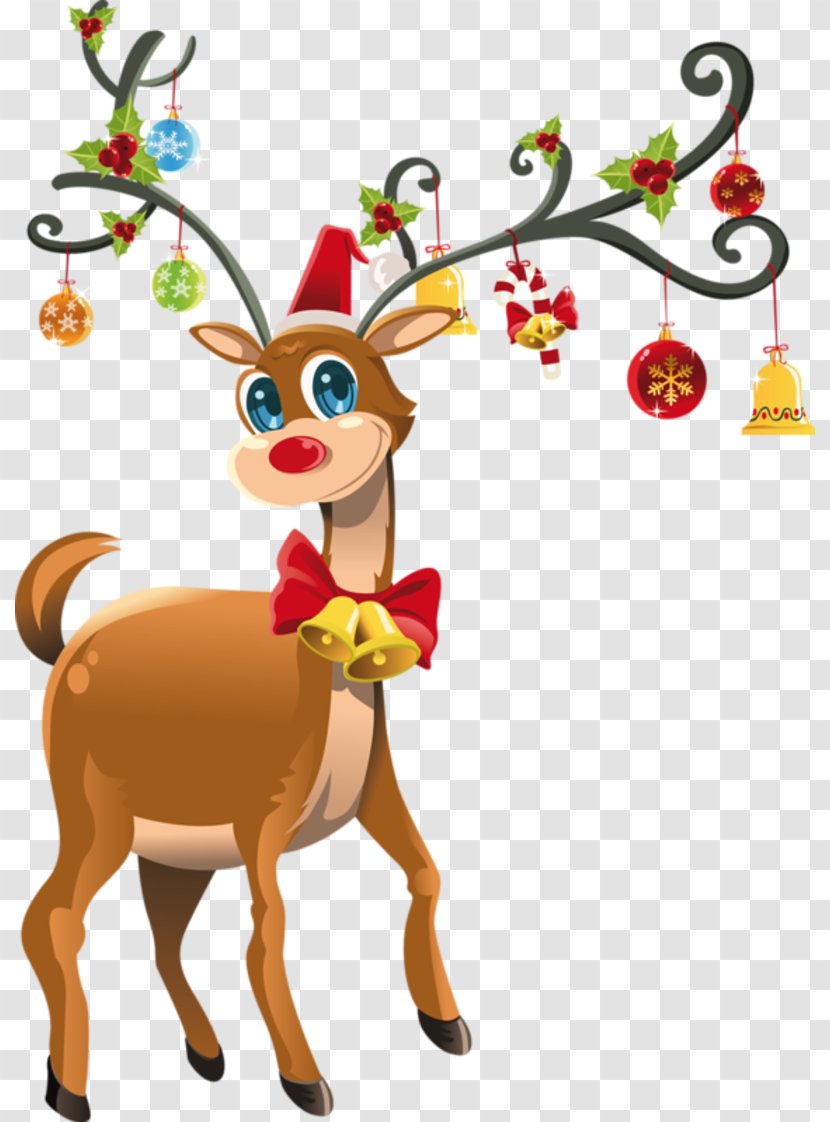 Rudolph Reindeer Santa Claus Christmas Clip Art - NOROZ Transparent PNG