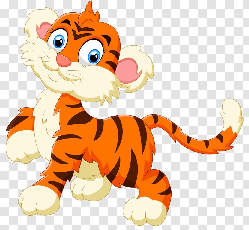 Tiger Cartoon Royalty-free - Cat Like Mammal - Safari Transparent PNG