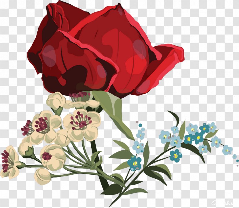 Garden Roses Flower Bouquet Centifolia Cut Flowers - Beautiful Rose Transparent PNG