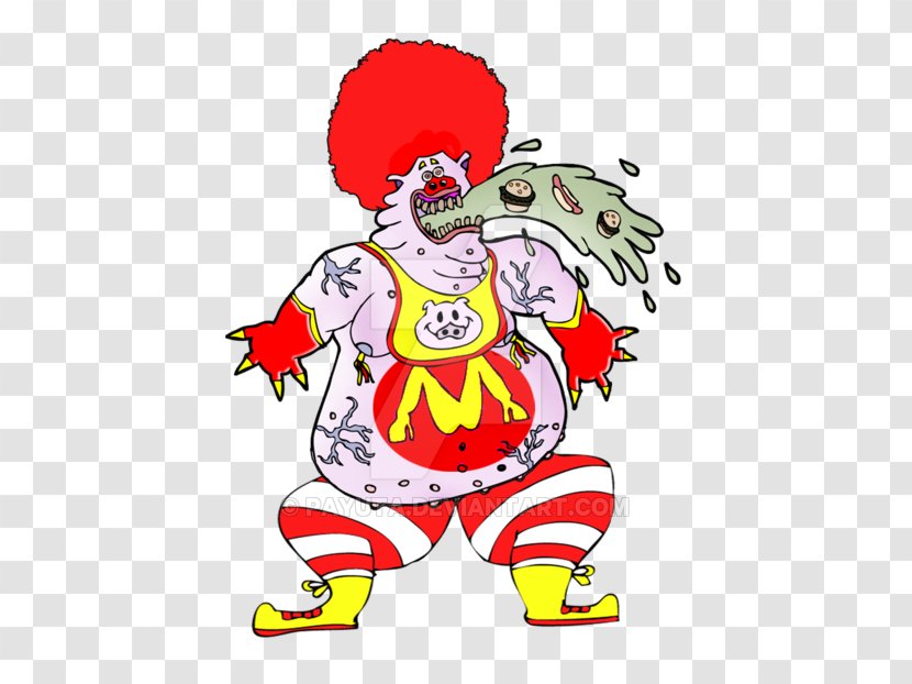 Ronald McDonald McDonald's Drawing Food - Flower - Over Weight Transparent PNG