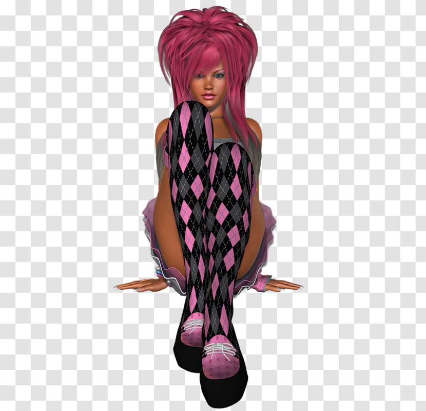 Long Hair Costume Character Pink M Fiction - Fictional Transparent PNG