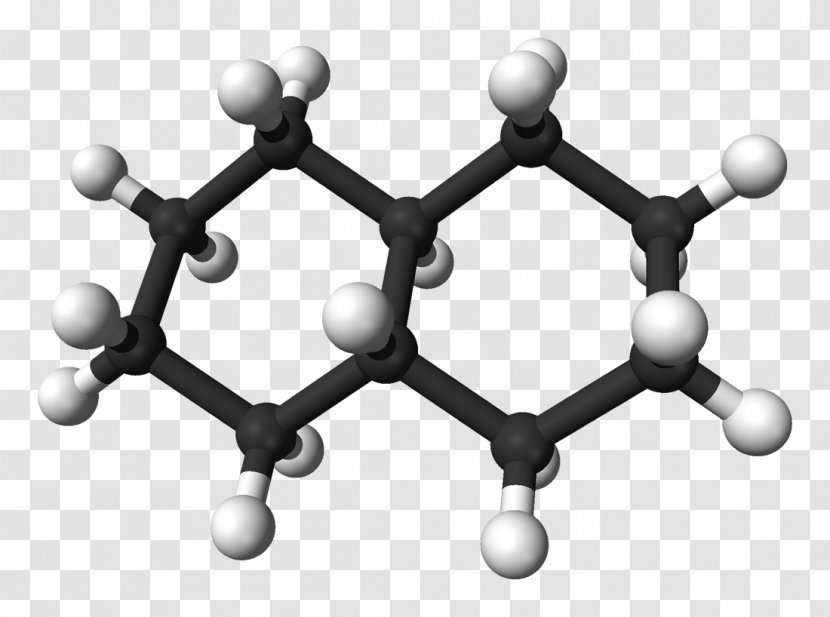 Decalin Cis–trans Isomerism Bicyclic Molecule Cyclohexane - Black And White - Polycyclic Compound Transparent PNG