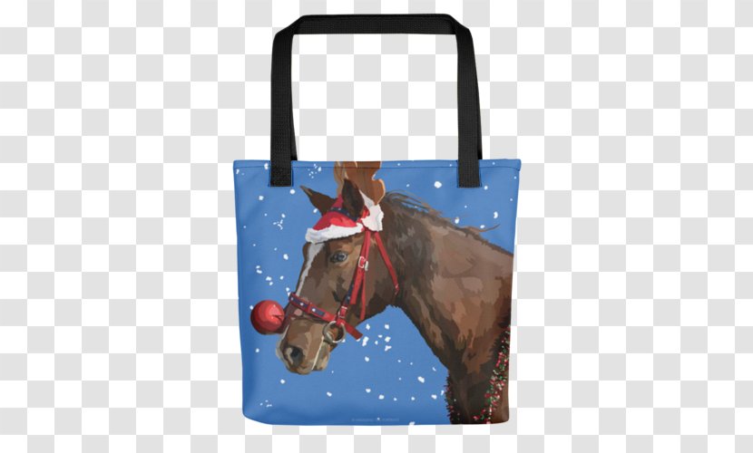 Tote Bag Handbag Denim All Over Print - Pack Animal - Hand Painted Horse Transparent PNG