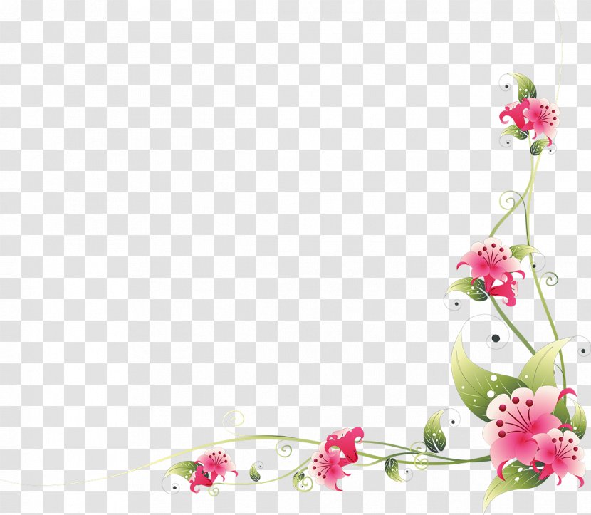 Picture Frames Flower Floral Ornament Clip Art - Blossom - Frame Transparent PNG