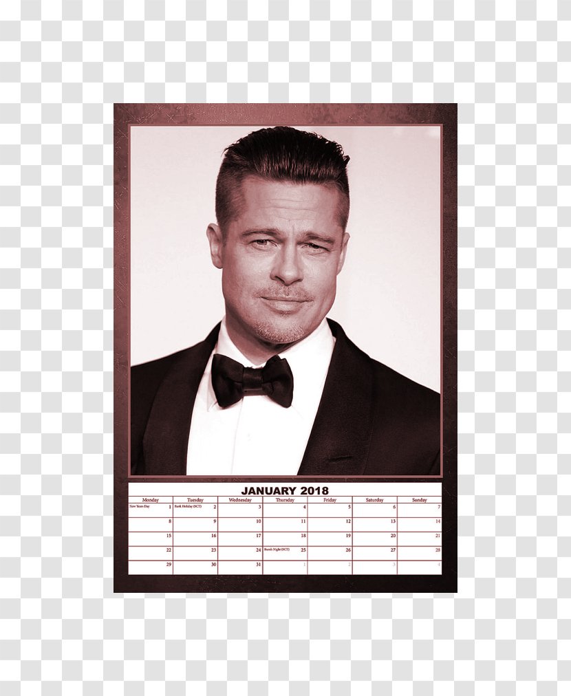 Brad Pitt Friends Calendar Celebrity Actor - Photography Transparent PNG