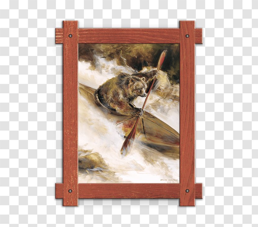 American Black Bear Kayak Grizzly Canoe - Watercolor Painting - Signs Plaques Transparent PNG