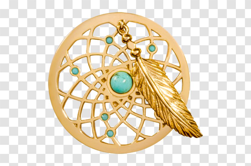 Turquoise Jewellery Gold Plating - Dreamcatcher Transparent PNG