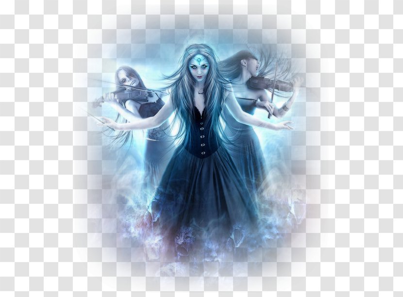 Fantasy Gothic Art Ghost Painting - Silhouette Transparent PNG