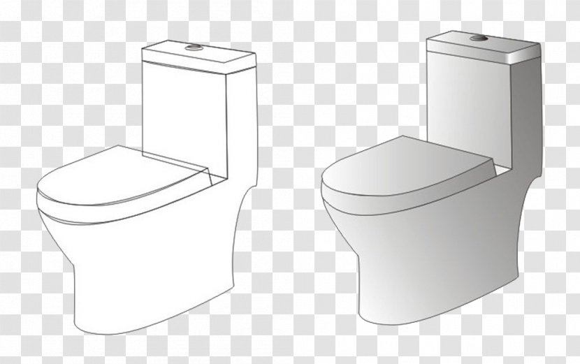Toilet Seat Angle - Plumbing Fixture - Two Transparent PNG