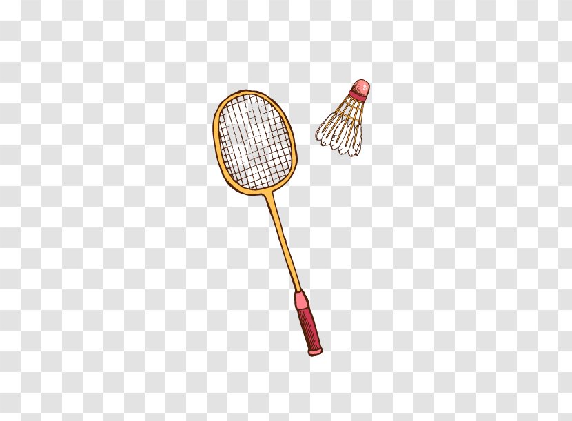 Badminton Racket Icon - Cartoon Transparent PNG