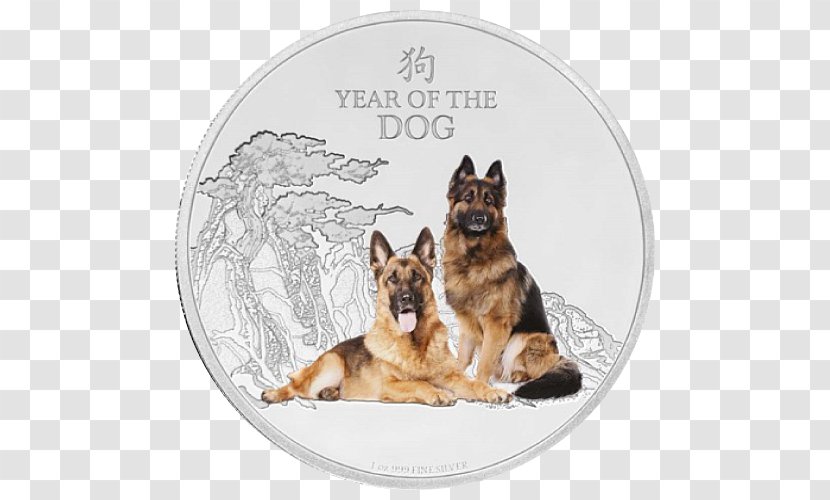 German Shepherd Silver Coin Dog - Snout Transparent PNG