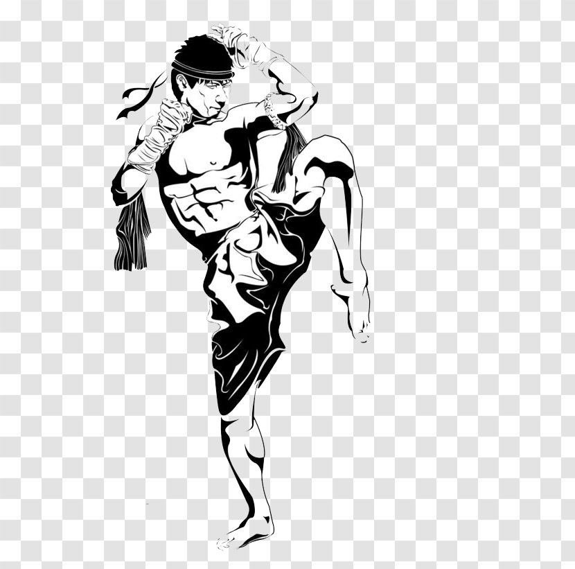 Thailand Muay Thai Kickboxing - Man - Side Kick Transparent PNG