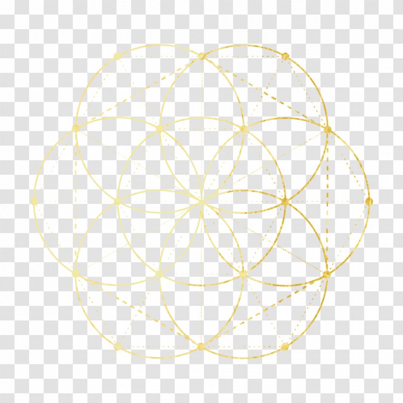 Symmetry Yellow Pattern - GOLD LINE Transparent PNG