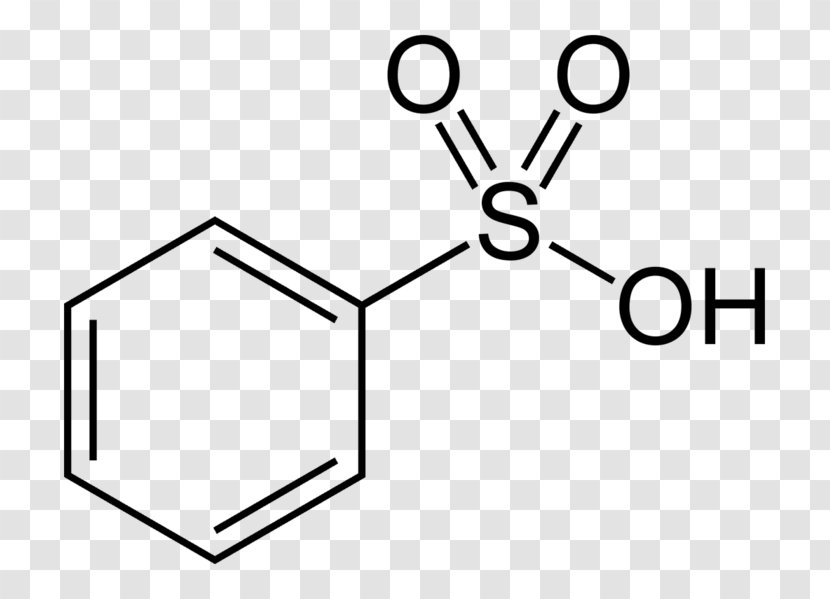 Benzenesulfonic Acid Functional Group Sulfonate - Line Art - Conjugate Transparent PNG