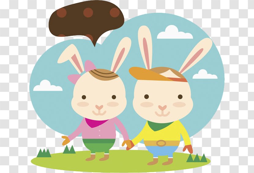 Easter Bunny Clip Art - Smile - Hand Rabbit Transparent PNG