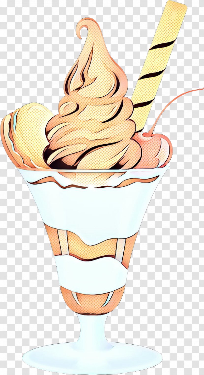 Ice Cream Cone Background - Pistachio Dame Blanche Transparent PNG