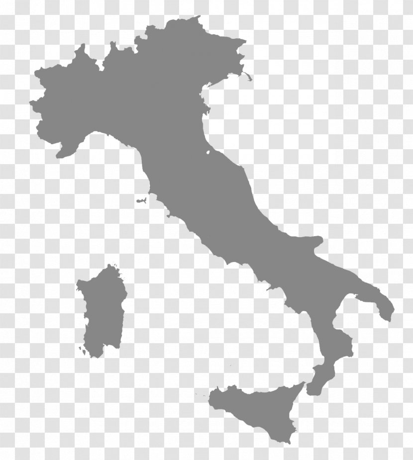 Regions Of Italy Map. Clip Art Vector Graphics - Cartography - Map Transparent PNG