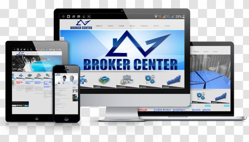 Broker Center Multimedia Smartphone Web Design - Mobile Device - System Transparent PNG