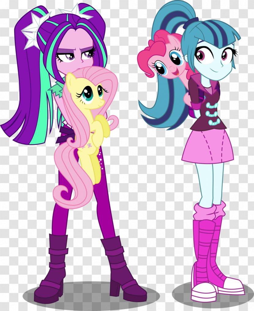 Fluttershy Pony Rarity The Dazzlings Sunset Shimmer - Dazzling Vector Transparent PNG