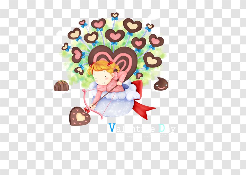 Cupid Valentines Day - Tree Transparent PNG