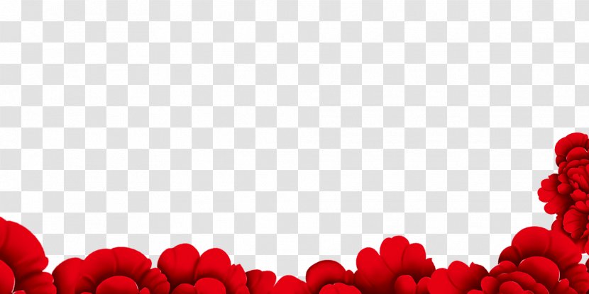 Flower Red Wallpaper - Pattern - Floral Background Decoration Transparent PNG