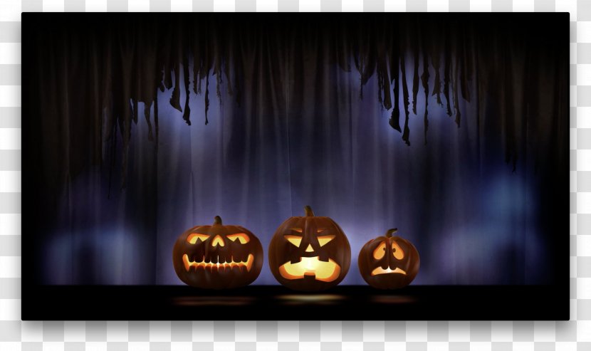 Halloween Jack-o'-lantern Desktop Wallpaper Computer 1080p - Highdefinition Video Transparent PNG
