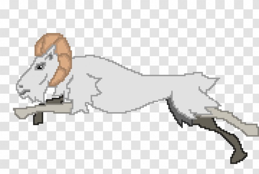 Cat Pixel Art Goat - Mythical Creature Transparent PNG