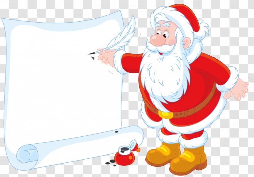 Santa Claus Writing Clip Art - Pouring Transparent PNG