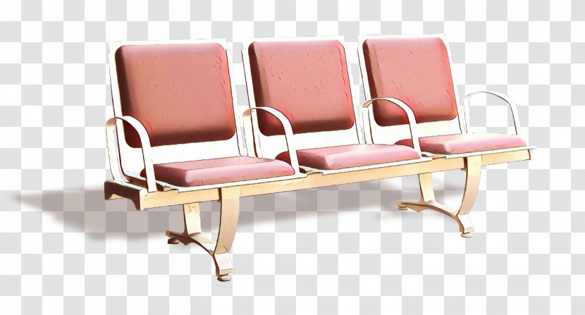 Furniture Chair Pink Armrest Line Transparent PNG