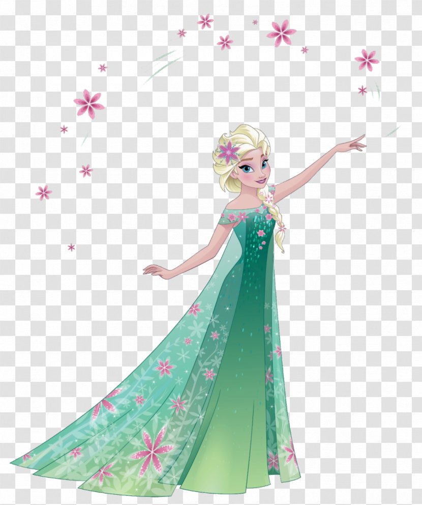 Elsa Anna Olaf Wall Decal Frozen - Gown - De Transparent PNG