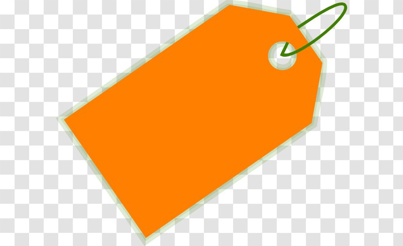 Sales Tag Garage Sale Clip Art - Orange - Blank Pic Transparent PNG