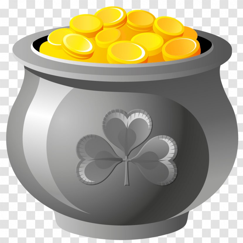 Saint Patrick's Day Art Craft March 17 Shamrock - Patrick S - St Pot Of Gold With Coins PNG Picture Transparent PNG