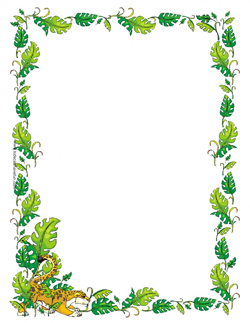 Jungle Royalty-free Free Content Clip Art - Rectangle - Borders For School Projects On Paper Transparent PNG